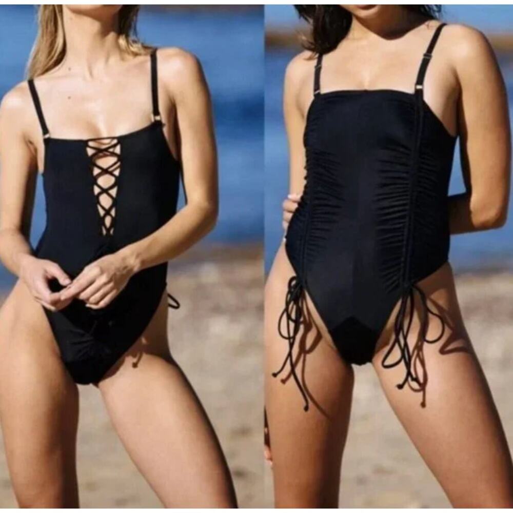 HAH Hot-As-Hell U Turn Reversible One Piece Swim Size XS